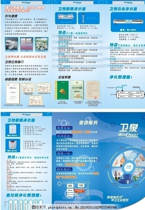 衛(wèi)泉冰水——清涼每一刻，軟件賦能品牌新高度 \n副標(biāo)題 三折頁(yè)模板 & 矢量設(shè)計(jì)，高效定制展現(xiàn)品牌魅力 \n\n【內(nèi)頁(yè)第一折】\n引言 炎炎夏日，衛(wèi)泉冰水為您帶來(lái)純凈與沁爽。我們用心精選深層水源，以極速冷卻技術(shù)保留天然礦物質(zhì)，每一口都是活力的激蕩。在數(shù)字化浪潮下，您的折頁(yè)不再只是一張紙——結(jié)合背后的軟件開(kāi)發(fā)能力，我們能為您創(chuàng)建可與受眾互動(dòng)的電子折頁(yè)二維碼，令靜態(tài)畫(huà)卷躍然流媒體。在這里，每一次翻閱都觸動(dòng)感官。\nIcon 清新水滴輪廓圍繞齒狀軟件設(shè)計(jì)元素 \n\n【內(nèi)頁(yè)第二折】\n核心長(zhǎng)項(xiàng) 專為速度與印象打